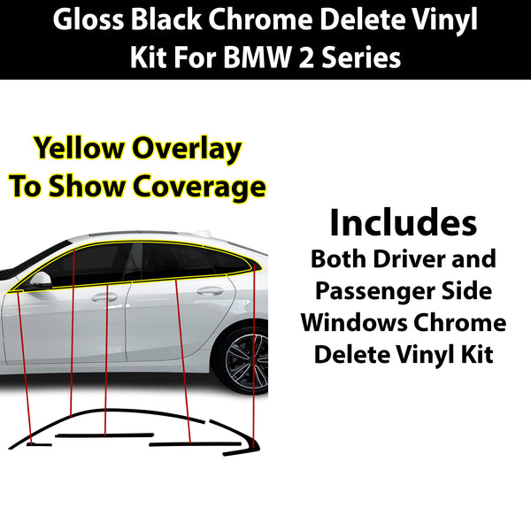Fits BMW 2 Series 2020-2024 Vinyl Chrome Delete Grille Blackout Decal Stickers Overlay Film - Bogar Tech Designs