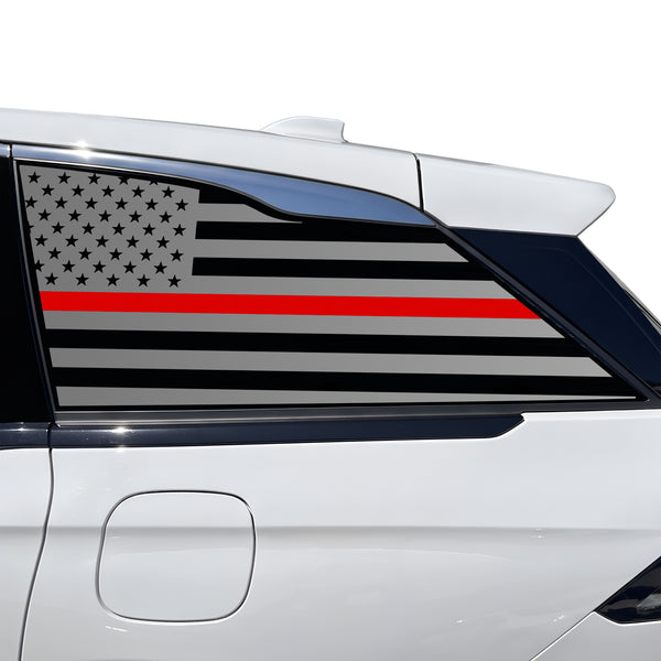 Fits Lincoln Nautilus 2024-2026 Quarter Window American Flag Vinyl Decal Stickers - Bogar Tech Designs