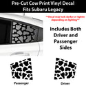 Fits Subaru Legacy 2020-2025 Animal Leopard Cheetah Cow Window Vinyl Decal Stickers - Bogar Tech Designs