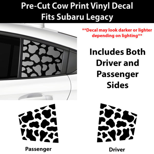 Fits Subaru Legacy 2020-2025 Animal Leopard Cheetah Cow Window Vinyl Decal Stickers - Bogar Tech Designs