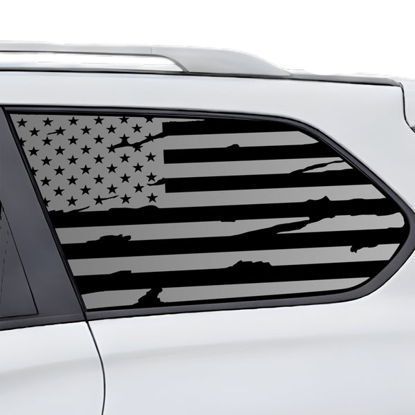 Fits Nissan Pathfinder 2013-2021 Quarter Window American Flag Vinyl Decal Stickers - Bogar Tech Designs