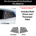 Fits BMW X2 2018-2023 Animal Leopard Cheetah Cow Window Vinyl Decal Stickers - Bogar Tech Designs