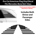 Fits Mercedes-Benz GLC-Class 2016-2022 Quarter Window American Flag Vinyl Decal Stickers - Bogar Tech Designs