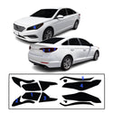 Fits Hyundai Sonata 2015-2017 Full Headlight Taillight Precut Smoked PPF Tint Kit Film Overlay  - Bogar Tech Designs