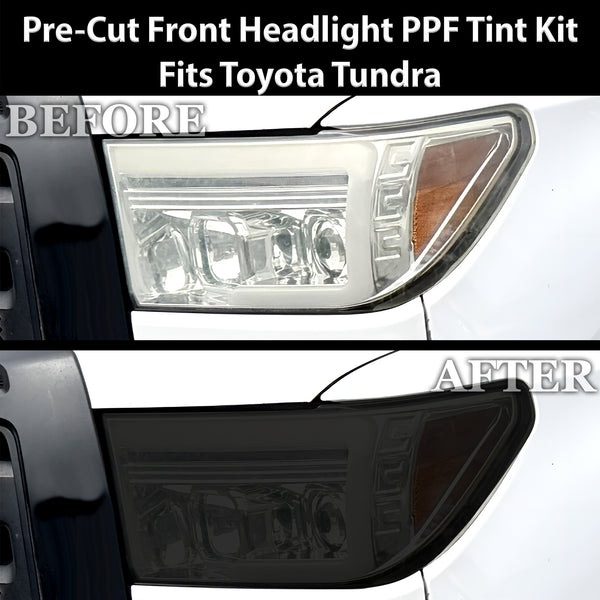 Fits Toyota Tundra 2007-2013 Full Headlight Taillight Precut Smoked PPF Tint Kit Film Overlay  - Bogar Tech Designs