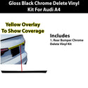Fits Audi A4 2020-2025 Vinyl Chrome Delete Grille Blackout Decal Stickers Overlay Film - Bogar Tech Designs