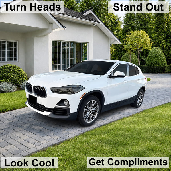 Fits BMW X2 2018-2023 Full Headlight Taillight Precut Smoked PPF Tint Kit Film Overlay  - Bogar Tech Designs