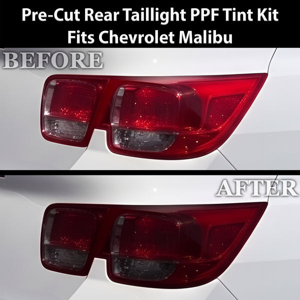 Fits Chevrolet Malibu 2013-2015 Full Headlight Taillight Precut Smoked PPF Tint Kit Film Overlay  - Bogar Tech Designs