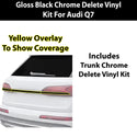 Fits Audi Q7 2020-2024 Vinyl Chrome Delete Grille Blackout Decal Stickers Overlay Film - Bogar Tech Designs