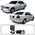 Fits Mercedes-Benz C280 1994-2000 Full Headlight Taillight Precut Smoked PPF Tint Kit Film Overlay  - Bogar Tech Designs
