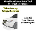 Fits Subaru Forester 2014-2018 Vinyl Chrome Delete Grille Blackout Decal Stickers Overlay Film - Bogar Tech Designs