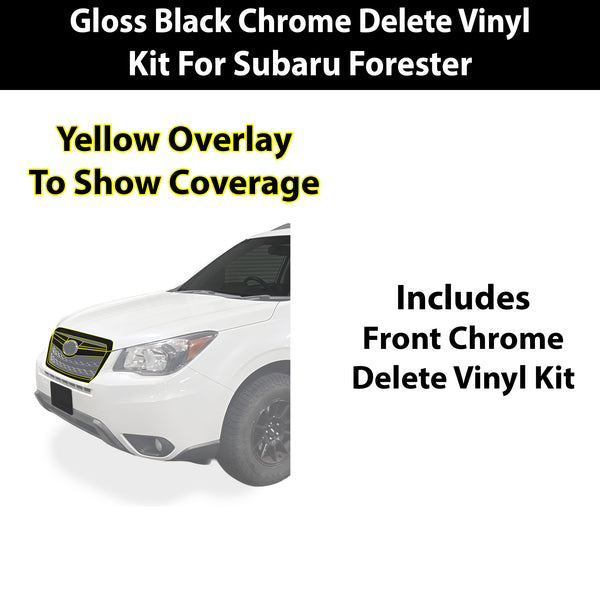Fits Subaru Forester 2014-2018 Vinyl Chrome Delete Grille Blackout Decal Stickers Overlay Film - Bogar Tech Designs