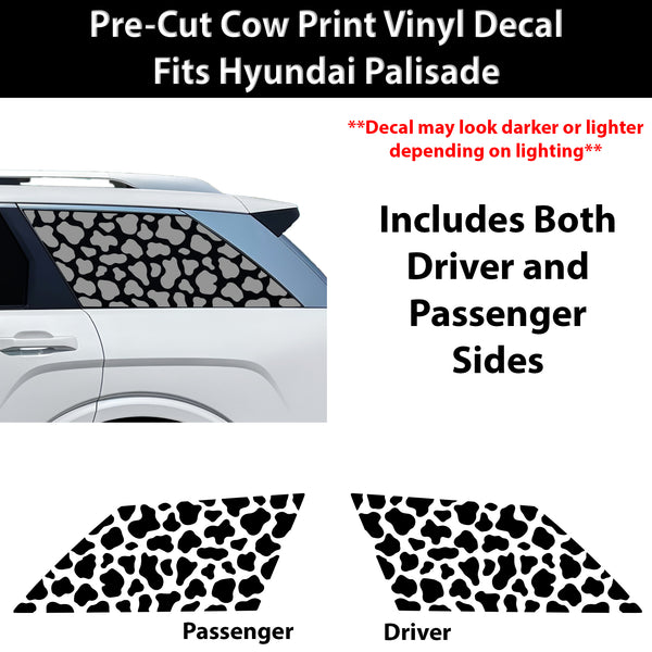 Fits Hyundai Palisade 2026-2027 Animal Leopard Cheetah Cow Window Vinyl Decal Stickers - Bogar Tech Designs
