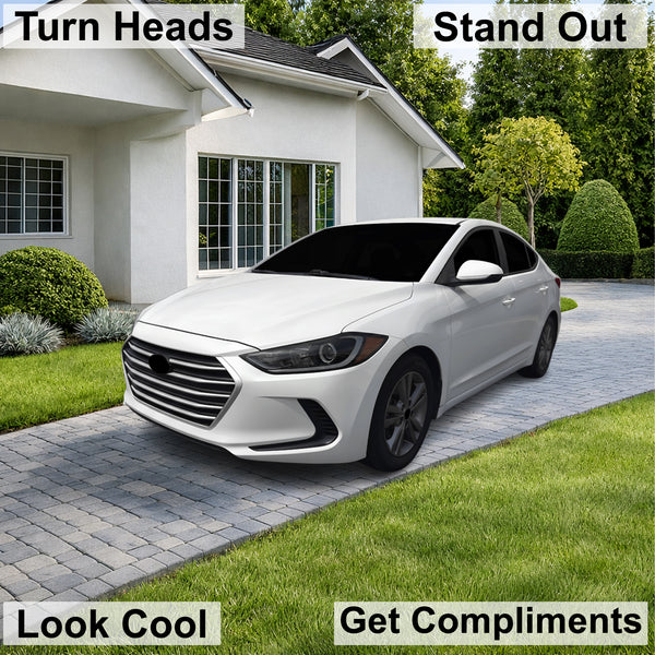 Fits Hyundai Elantra 2017-2018 Full Headlight Taillight Precut Smoked PPF Tint Kit Film Overlay  - Bogar Tech Designs
