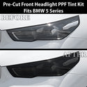 Fits BMW 5 Series 2024-2027 Full Headlight Taillight Precut Smoked PPF Tint Kit Film Overlay  - Bogar Tech Designs