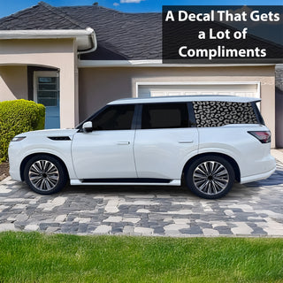 Fits Infiniti QX80 2025-2027 Animal Leopard Cheetah Cow Window Vinyl Decal Stickers - Bogar Tech Designs