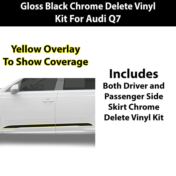 Fits Audi Q7 2020-2024 Vinyl Chrome Delete Grille Blackout Decal Stickers Overlay Film - Bogar Tech Designs
