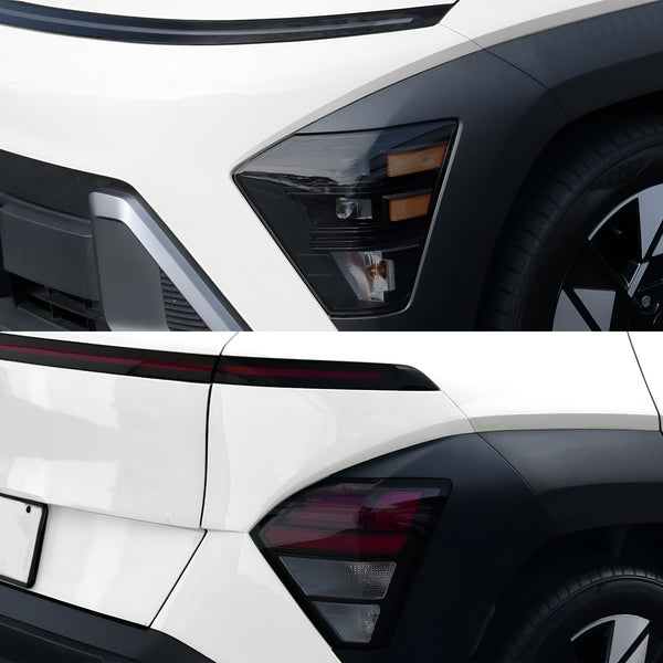 Fits Hyundai Kona 2024-2026 Full Headlight Taillight Precut Smoked PPF Tint Kit Film Overlay  - Bogar Tech Designs