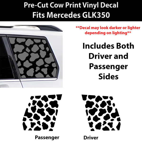 Fits Mercedes-Benz GLK 2010-2015 Animal Leopard Cheetah Cow Window Vinyl Decal Stickers - Bogar Tech Designs