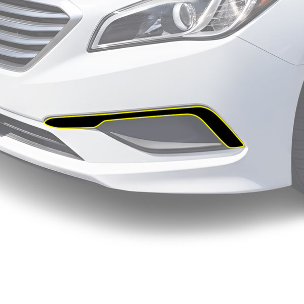 Fits Hyundai Sonata 2015-2017 Vinyl Chrome Delete Grille Blackout Decal Stickers Overlay Film - Bogar Tech Designs