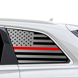 Fits Audi Q7 2017-2026 Quarter Window American Flag Vinyl Decal Stickers - Bogar Tech Designs