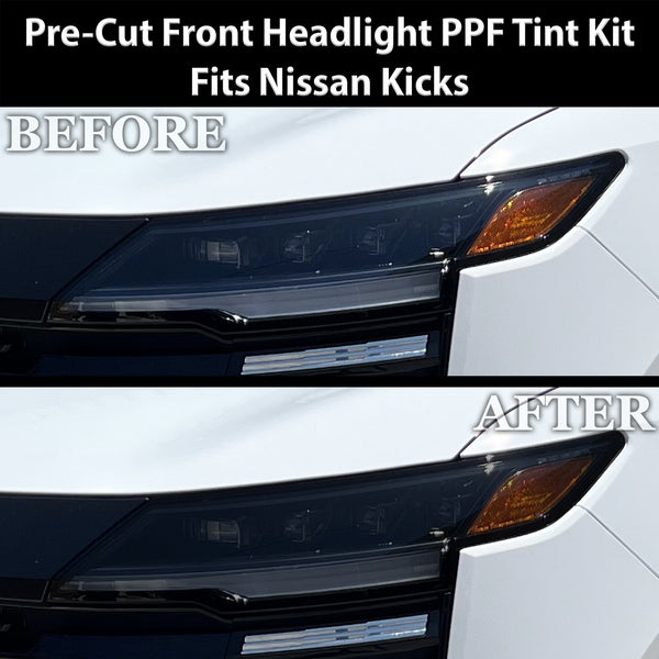 Fits Nissan Kicks 2025-2026 Full Headlight Taillight Precut Smoked PPF Tint Kit Film Overlay  - Bogar Tech Designs