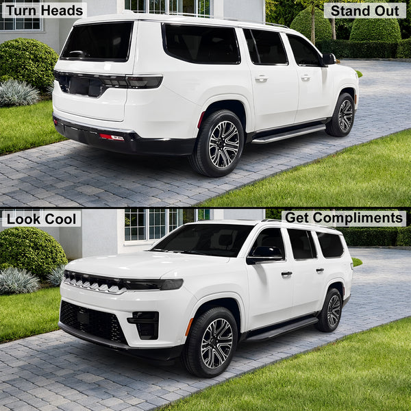 Fits Jeep Grand Wagoneer L 2026-2027 Full Headlight Taillight Precut Smoked PPF Tint Kit Film Overlay  - Bogar Tech Designs