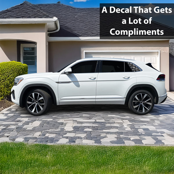 Fits Volkswagen Atlas Cross Sport SEL 2020-2025 Animal Leopard Cheetah Cow Window Vinyl Decal Stickers - Bogar Tech Designs