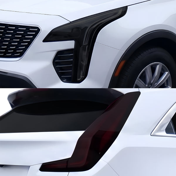 Fits Cadillac XT4 2019-2023 Full Headlight Taillight Precut Smoked PPF Tint Kit Film Overlay