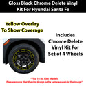 Fits Hyundai Santa Fe 2024-2027 Vinyl Chrome Delete Grille Blackout Decal Stickers Overlay Film - Bogar Tech Designs