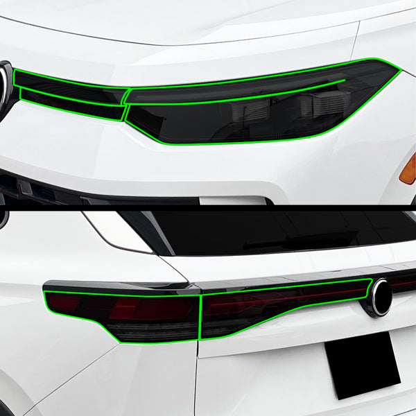 Volkswagen Tiguan 2025–2027 Dark Smoke Headlight & Taillight Tint Kit – Precut Vinyl Lens Overlays