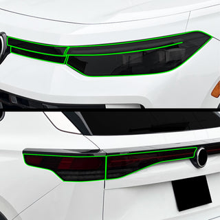 Fits Volkswagen Tiguan 2025-2027 Full Headlight Taillight Precut Smoked PPF Tint Kit Film Overlay  - Bogar Tech Designs