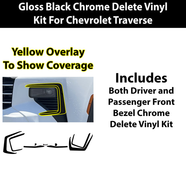 Fits Chevrolet Traverse 2024-2026 Vinyl Chrome Delete Grille Blackout Decal Stickers Overlay Film - Bogar Tech Designs