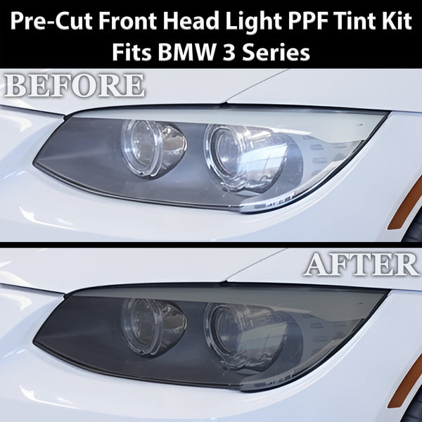 Fits BMW 3 Series 2011-2013 Full Headlight Taillight Precut Smoked PPF Tint Kit Film Overlay  - Bogar Tech Designs
