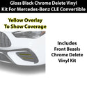 Fits Mercedes-Benz CLE 2024-2026 Vinyl Chrome Delete Grille Blackout Decal Stickers Overlay Film - Bogar Tech Designs