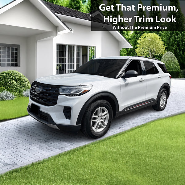 Fits Ford Explorer 2025-2026 Vinyl Chrome Delete Grille Blackout Decal Stickers Overlay Film - Bogar Tech Designs