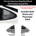 Fits Pontiac Grand Prix 1997-2003 Quarter Window American Flag Vinyl Decal Stickers - Bogar Tech Designs