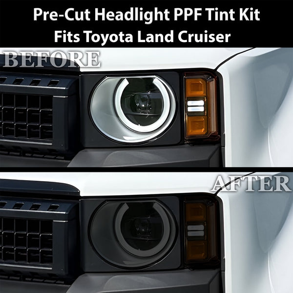 Fits Toyota Land Cruiser 2024-2026 Full Headlight Taillight Precut Smoked PPF Tint Kit Film Overlay  - Bogar Tech Designs