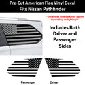Fits Nissan Pathfinder 2013-2021 Quarter Window American Flag Vinyl Decal Stickers - Bogar Tech Designs