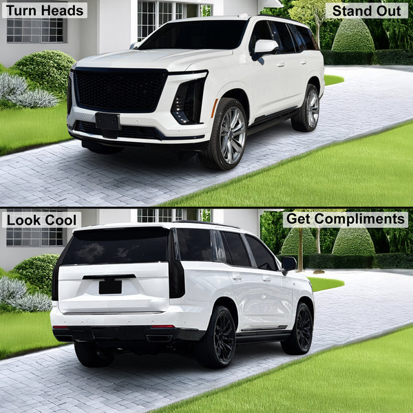 Fits Cadillac Escalade 2025-2026 Full Headlight Taillight Precut Smoked PPF Tint Kit Film Overlay  - Bogar Tech Designs