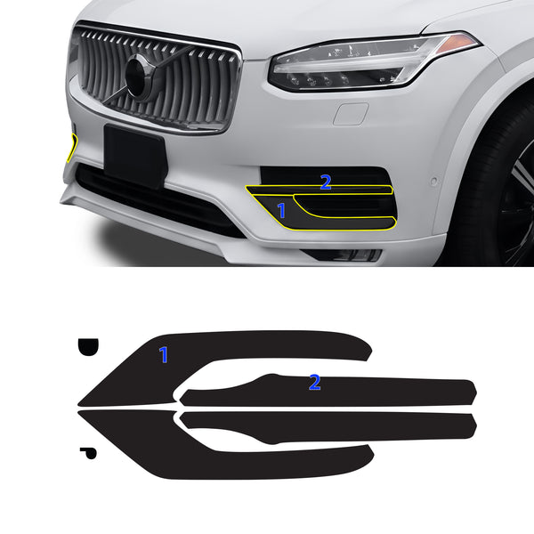 Fits Volvo XC90 2020-2025 Vinyl Chrome Delete Grille Blackout Decal Stickers Overlay Film - Bogar Tech Designs
