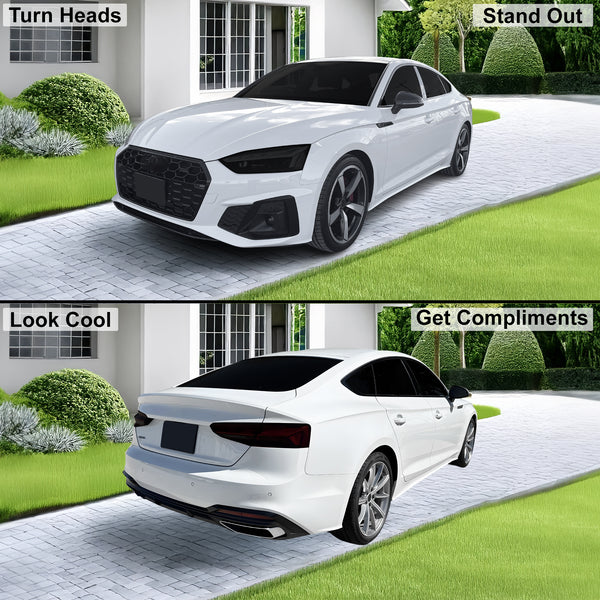 Fits Audi A5 Sportback 2018-2024 Full Headlight Taillight Precut Smoked PPF Tint Kit Film Overlay  - Bogar Tech Designs