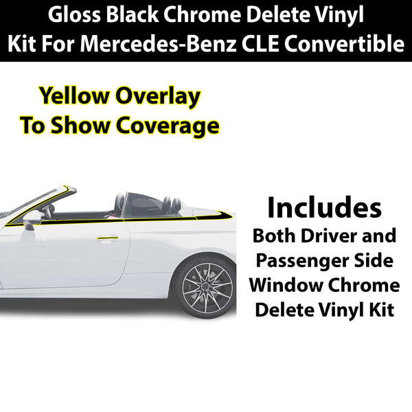 Fits Mercedes-Benz CLE 2024-2026 Vinyl Chrome Delete Grille Blackout Decal Stickers Overlay Film - Bogar Tech Designs