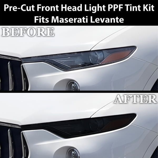 Fits Maserati Levante 2017-2020 Full Headlight Taillight Precut Smoked PPF Tint Kit Film Overlay  - Bogar Tech Designs