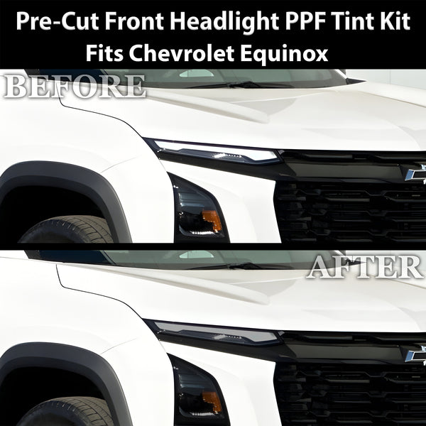 Fits Chevrolet Equinox 2025-2026 Full Headlight Taillight Precut Smoked PPF Tint Kit Film Overlay  - Bogar Tech Designs