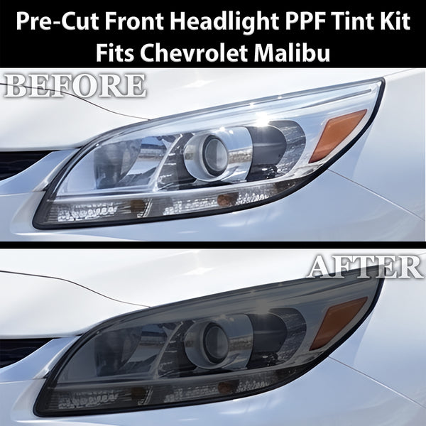 Fits Chevrolet Malibu 2013-2015 Full Headlight Taillight Precut Smoked PPF Tint Kit Film Overlay  - Bogar Tech Designs