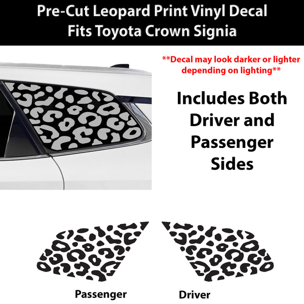Fits Toyota Crown Signia 2025-2027 Animal Leopard Cheetah Cow Window Vinyl Decal Stickers - Bogar Tech Designs