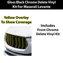 Fits Maserati Levante 2017-2020 Vinyl Chrome Delete Grille Blackout Decal Stickers Overlay Film - Bogar Tech Designs