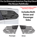Fits Nissan Pathfinder 2013-2021 Quarter Window American Flag Vinyl Decal Stickers - Bogar Tech Designs