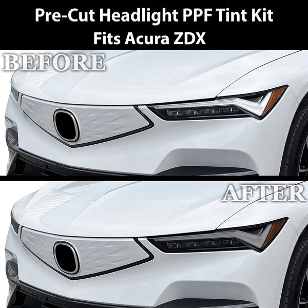 Fits Acura ZDX 2024-2026 Full Headlight Taillight Precut Smoked PPF Tint Kit Film Overlay  - Bogar Tech Designs